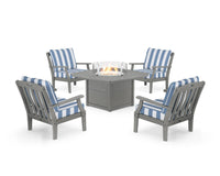 Thumbnail for Trex Yacht Club 5-Piece Deep Seating Set with Fire Pit Table