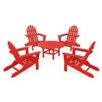 Thumbnail for POLYWOOD Classic Folding Adirondack 5 Piece Conversation Group