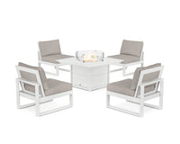Thumbnail for Trex Eastport Modular 5-Piece Deep Seating Set with Square Fire Pit Table