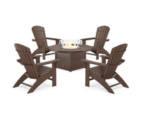 Thumbnail for Trex Yacht Club Adirondack 5-Piece Set with Round Fire Pit Table
