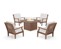 Thumbnail for Trex Yacht Club 5-Piece Deep Seating Set with Fire Pit Table