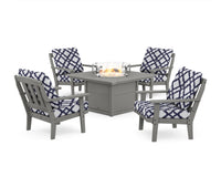 Thumbnail for Trex Cape Cod 5-Piece Deep Seating Set with Fire Pit Table