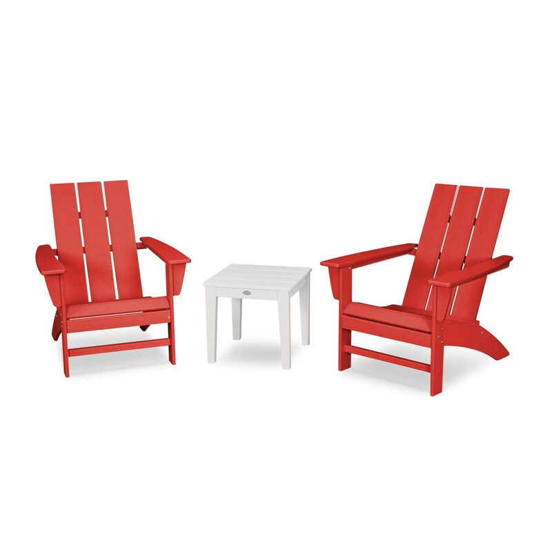 Polywood Modern 3 Piece Adirondack Set