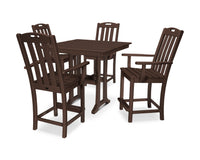 Thumbnail for Trex Yacht Club 5-Piece Farmhouse Trestle Arm Chair Counter Set