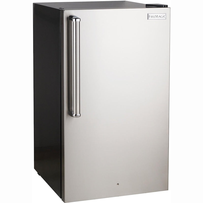 Fire Magic 20-Inch 4.0 Cu. Ft. Premium Compact Refrigerator - Stainless Steel Door / Black Cabinet