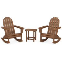 Thumbnail for POLYWOOD Vineyard 3 Piece Adirondack Rocking Chair Set With South Beach 18 Inch Side Table