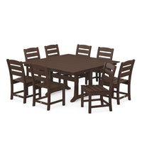 Thumbnail for POLYWOOD Lakeside 9 Piece Farmhouse Trestle Dining Set