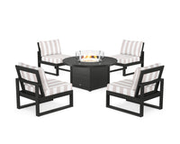 Thumbnail for Trex Eastport Modular 5-Piece Deep Seating Set with Round Fire Pit Table