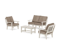 Thumbnail for Trex Cape Cod 4-Piece Deep Seating Set with Loveseat - Sand Castle