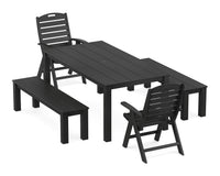 Thumbnail for Trex Yacht Club Highback Chair 5-Piece Parsons Dining Set with Benches