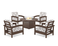 Thumbnail for Trex Rockport 5-Piece Deep Seating Set with Round Fire Pit Table