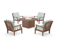 Thumbnail for Trex Yacht Club 5-Piece Deep Seating Set with Fire Pit Table