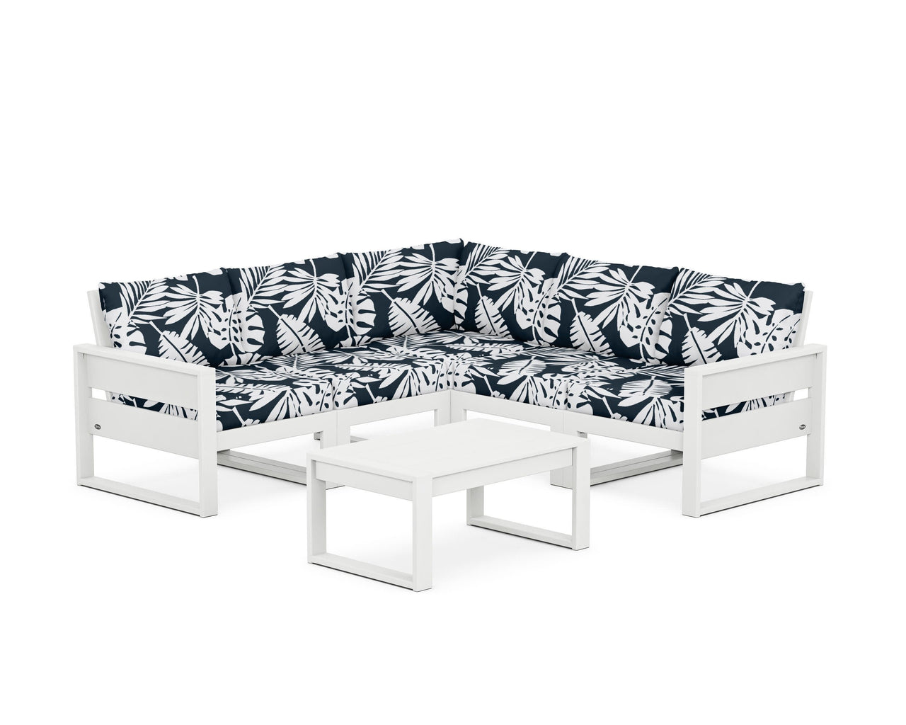 Trex Eastport 6-Piece Deep Seating Sectional + Coffee Table Set
