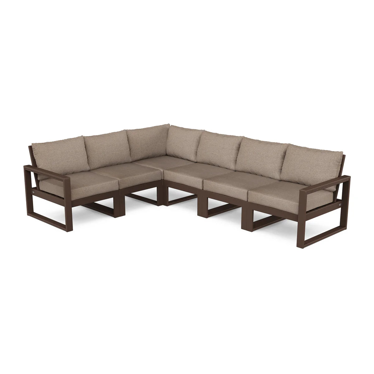 POLYWOOD Edge 6 Piece Modular Deep Seating Set
