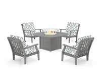 Thumbnail for Trex Yacht Club 5-Piece Deep Seating Set with Fire Pit Table