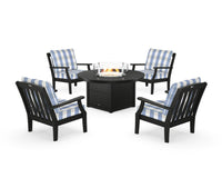 Thumbnail for Trex Yacht Club 5-Piece Deep Seating Set with Round Fire Pit Table