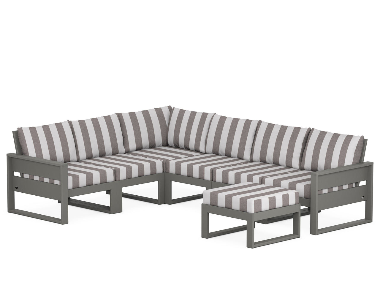 Trex Eastport 6-Piece Sectional with Ottoman