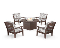 Thumbnail for Trex Yacht Club 5-Piece Deep Seating Set with Round Fire Pit Table