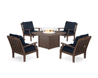 Thumbnail for Trex Yacht Club 5-Piece Deep Seating Set with Fire Pit Table