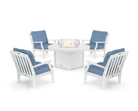 Thumbnail for Trex Yacht Club 5-Piece Deep Seating Set with Round Fire Pit Table