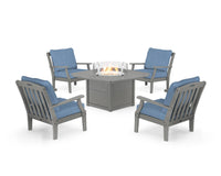Thumbnail for Trex Yacht Club 5-Piece Deep Seating Set with Fire Pit Table