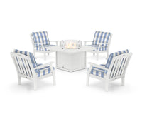 Thumbnail for Trex Yacht Club 5-Piece Deep Seating Set with Fire Pit Table