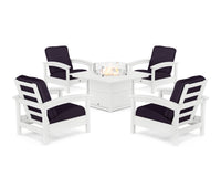 Thumbnail for Trex Rockport 5-Piece Deep Seating Set with Square Fire Pit Table