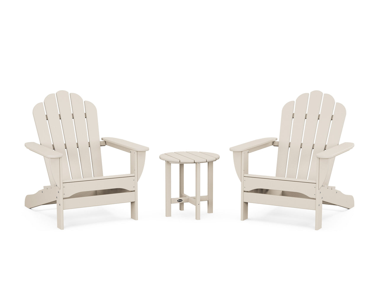 Trex 3-Piece Monterey Bay Oversized Adirondack Set - Sand Castle