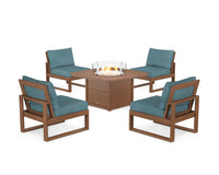 Thumbnail for Trex Eastport Modular 5-Piece Deep Seating Set with Yacht Club Fire Pit Table