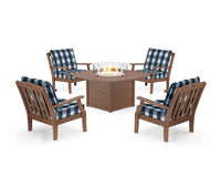 Thumbnail for Trex Yacht Club 5-Piece Deep Seating Set with Fire Pit Table