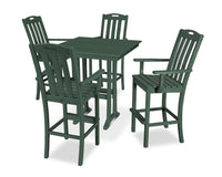 Thumbnail for Trex Yacht Club 5-Piece Farmhouse Trestle Arm Chair Bar Set