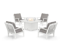 Thumbnail for Trex Yacht Club 5-Piece Deep Seating Set with Fire Pit Table