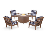 Thumbnail for Trex Yacht Club 5-Piece Deep Seating Set with Fire Pit Table