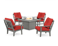 Thumbnail for Trex Cape Cod 5-Piece Deep Seating Set with Fire Pit Table