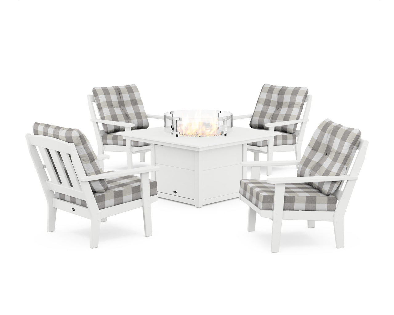 Trex Cape Cod 5-Piece Deep Seating Set with Fire Pit Table