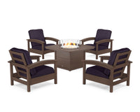 Thumbnail for Trex Rockport 5-Piece Deep Seating Set with Yacht Club Fire Pit Table