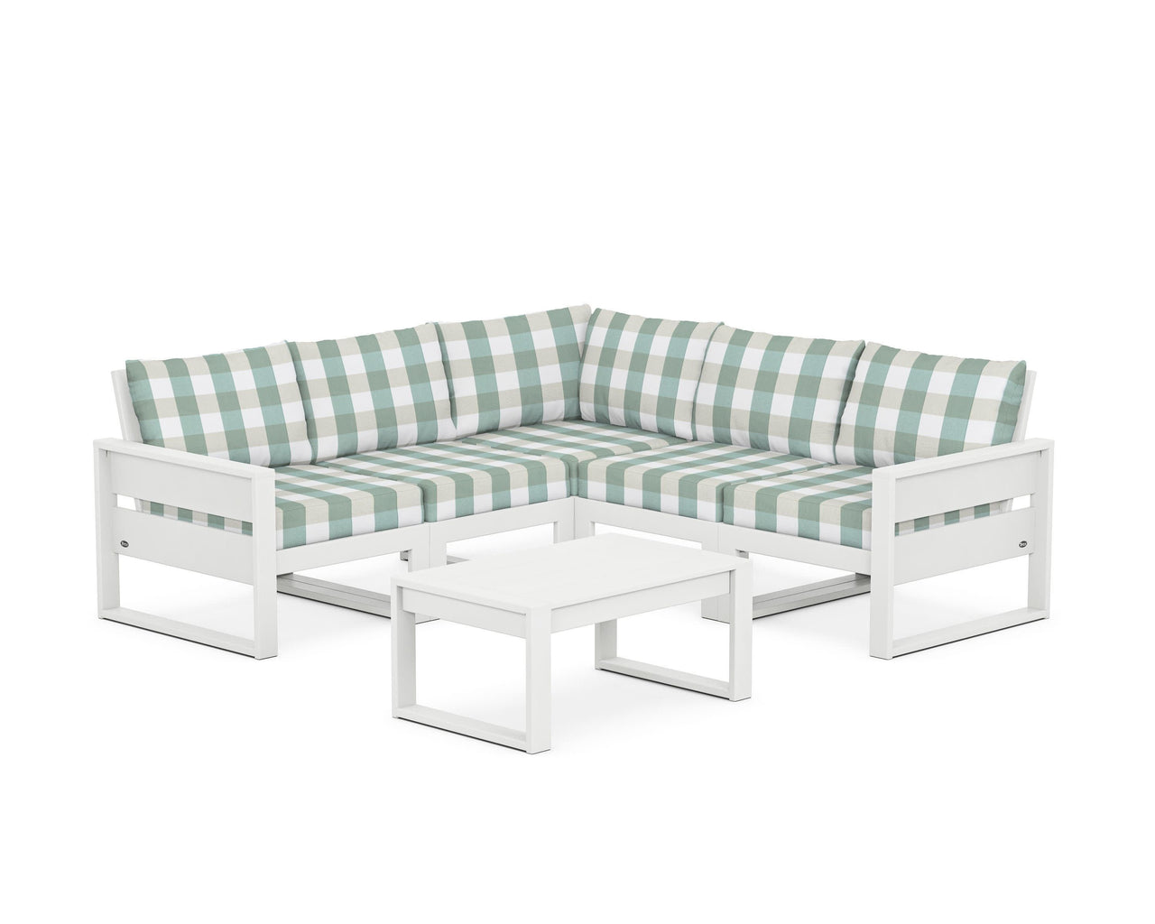Trex Eastport 6-Piece Deep Seating Sectional + Coffee Table Set