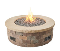 Thumbnail for Bronson Block Round Gas Fire Pit KitBRON52-K