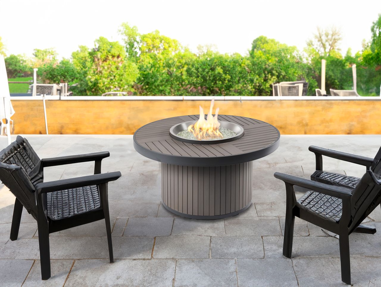 Brooks Round Taupe Fire Pit TableBRK-20-19-K