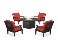 Thumbnail for Trex Yacht Club 5-Piece Deep Seating Set with Round Fire Pit Table