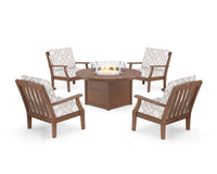 Thumbnail for Trex Yacht Club 5-Piece Deep Seating Set with Round Fire Pit Table
