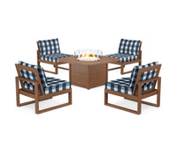 Thumbnail for Trex Eastport Modular 5-Piece Deep Seating Set with Yacht Club Fire Pit Table