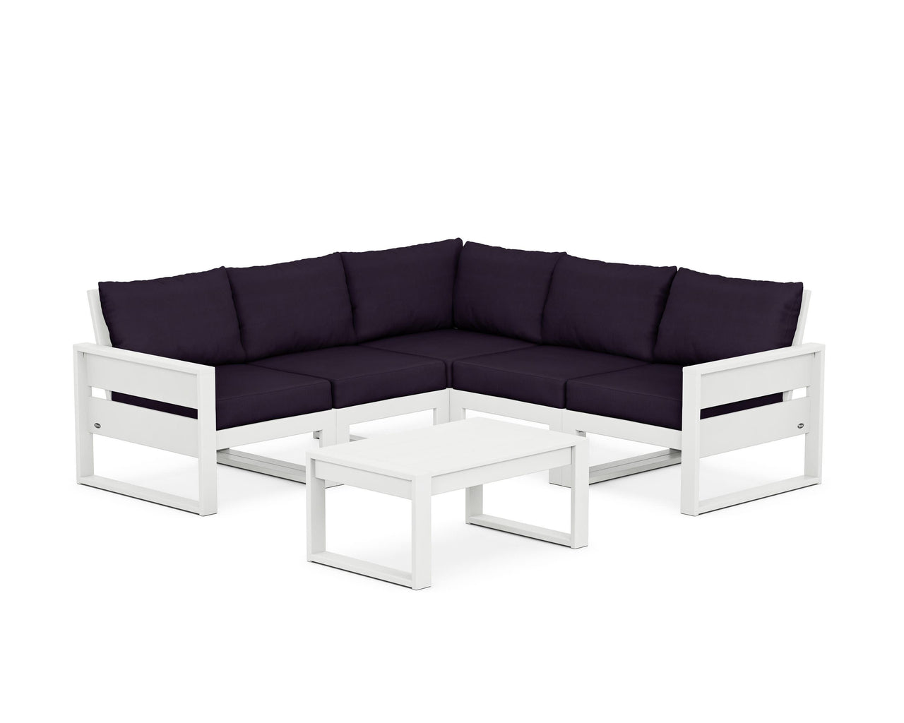 Trex Eastport 6-Piece Deep Seating Sectional + Coffee Table Set