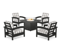Thumbnail for Trex Rockport 5-Piece Deep Seating Set with Yacht Club Fire Pit Table