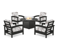 Thumbnail for Trex Rockport 5-Piece Deep Seating Set with Round Fire Pit Table