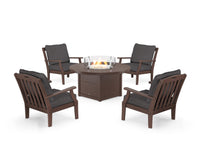 Thumbnail for Trex Yacht Club 5-Piece Deep Seating Set with Round Fire Pit Table