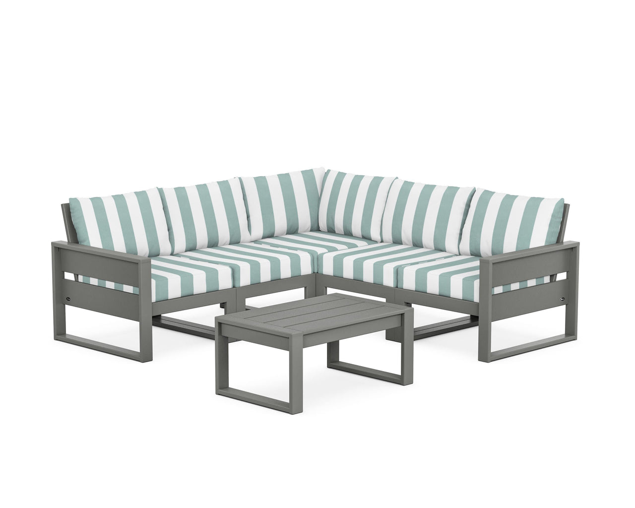Trex Eastport 6-Piece Deep Seating Sectional + Coffee Table Set