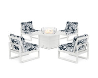 Thumbnail for Trex Eastport Modular 5-Piece Deep Seating Set with Yacht Club Fire Pit Table