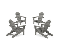 Thumbnail for Trex 4-Piece Monterey Bay Folding Adirondack Chair Conversation Set