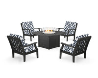 Thumbnail for Trex Yacht Club 5-Piece Deep Seating Set with Fire Pit Table